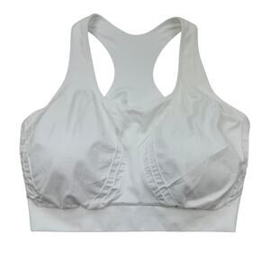 Truekind White Activewear Soft Stretchy Racerback Sports Bra Women's Size 3XL